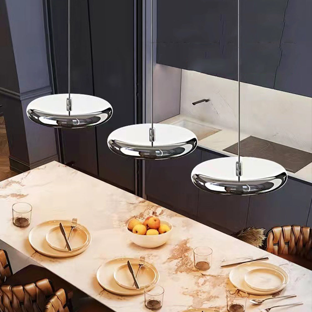 Welsh Minimalistisch Cirkel LED Hanglamp Metaal/Acryl Silver/Goud/Roségoud Slaap/Woon/Eetkamer