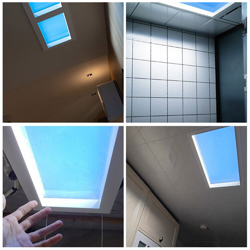 Edge Modern LED Plafondlamp Zwart&Blauw Woon/Bad/Eetkamer Metaal&Acryl