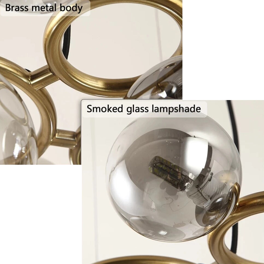 Valentina Moderne Design LED Wave Hanglamp Metaal/Glas Wit/Goud Woon/Slaap/Eetkamer