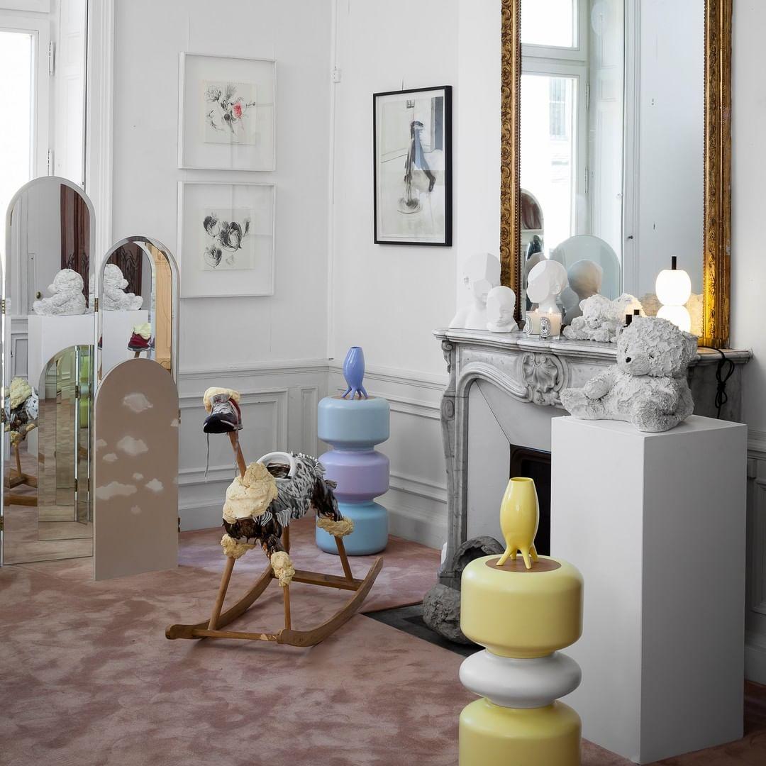 Olive Moderne tafellamp van marmer