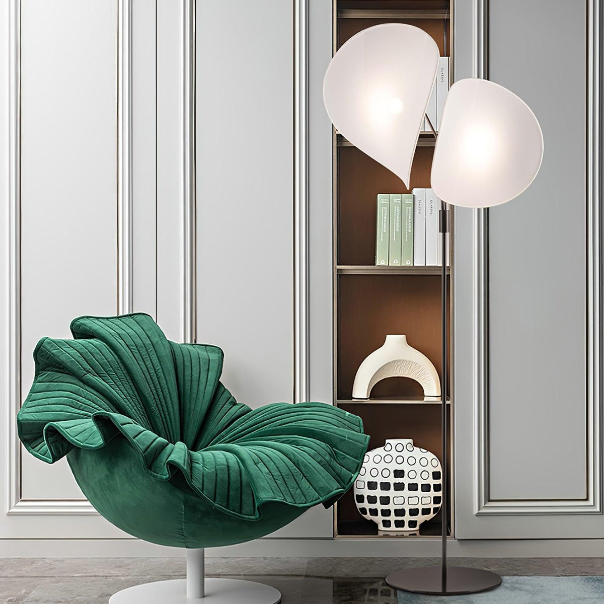 Linivora Moderne vloerlamp van stof