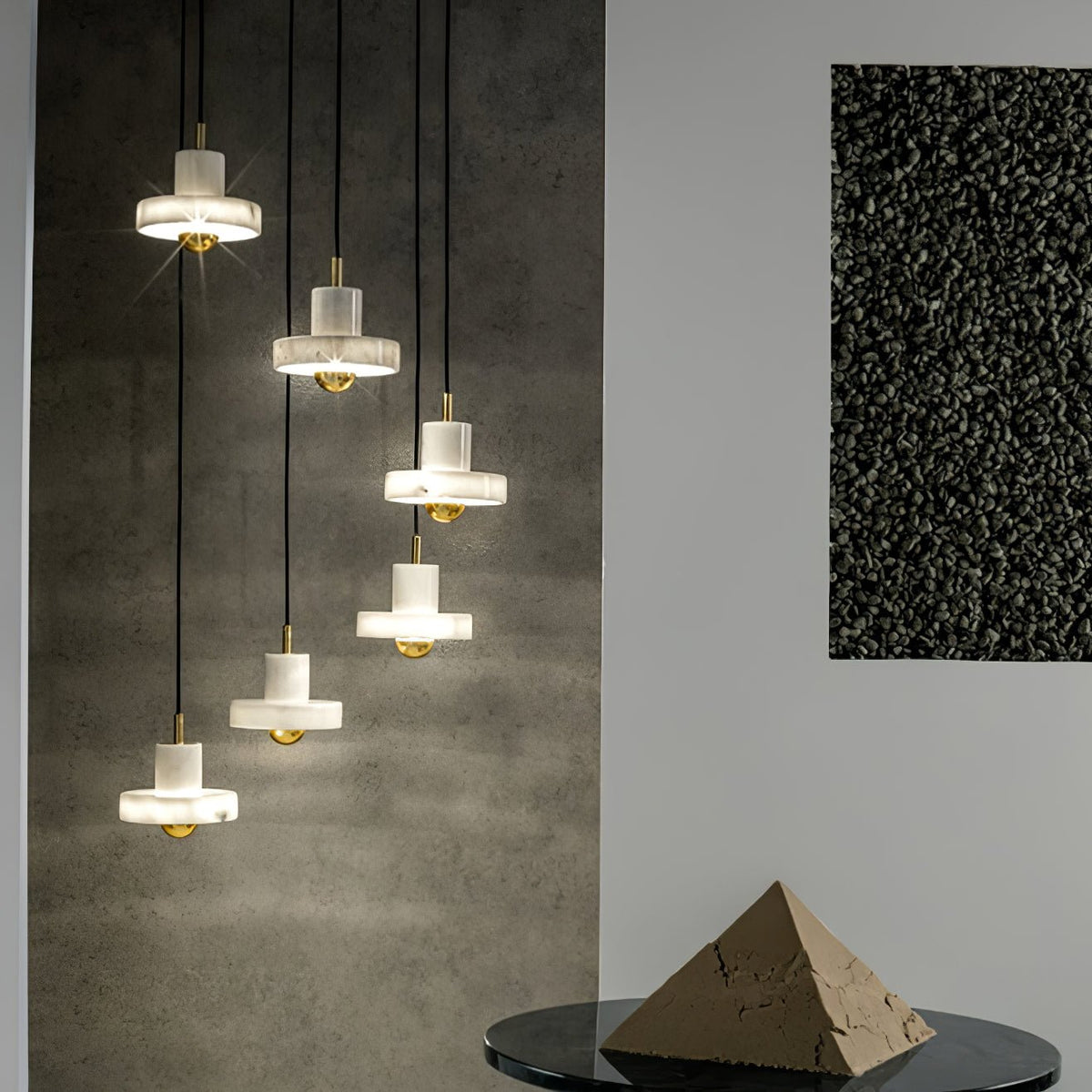 Cunorora Premium Noordse kunst Aura marmer hanglamp