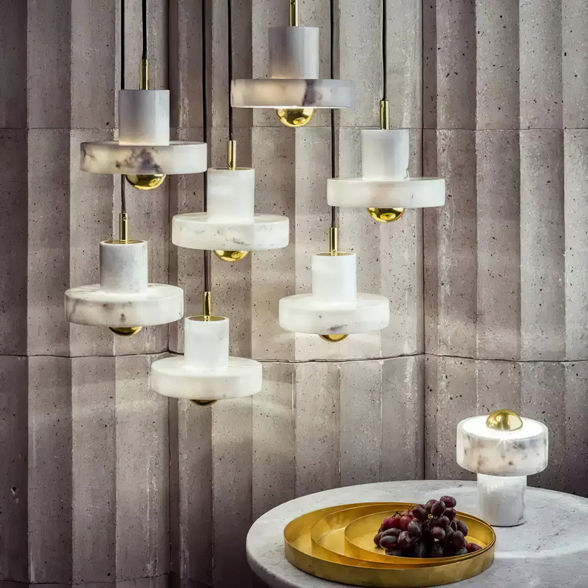 Cunorora Premium Noordse kunst Aura marmer hanglamp