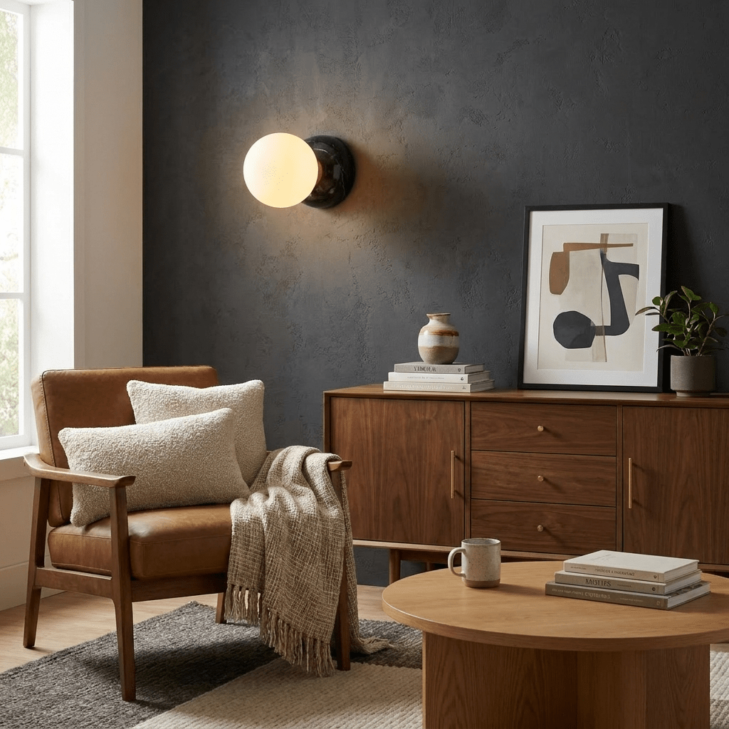 Marmer wandlamp