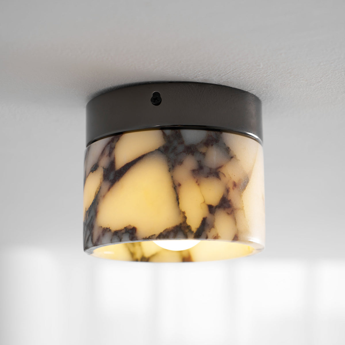 Selielle ronde marmeren plafondlamp