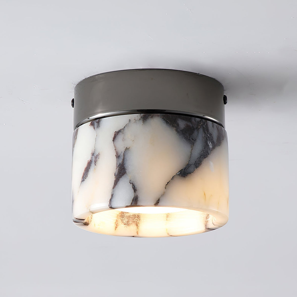 Selielle ronde marmeren plafondlamp