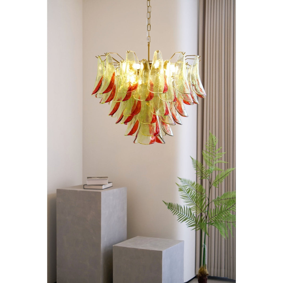 Celoraria Kroonluchter Murano-glas Bloemblaadjes Elegante