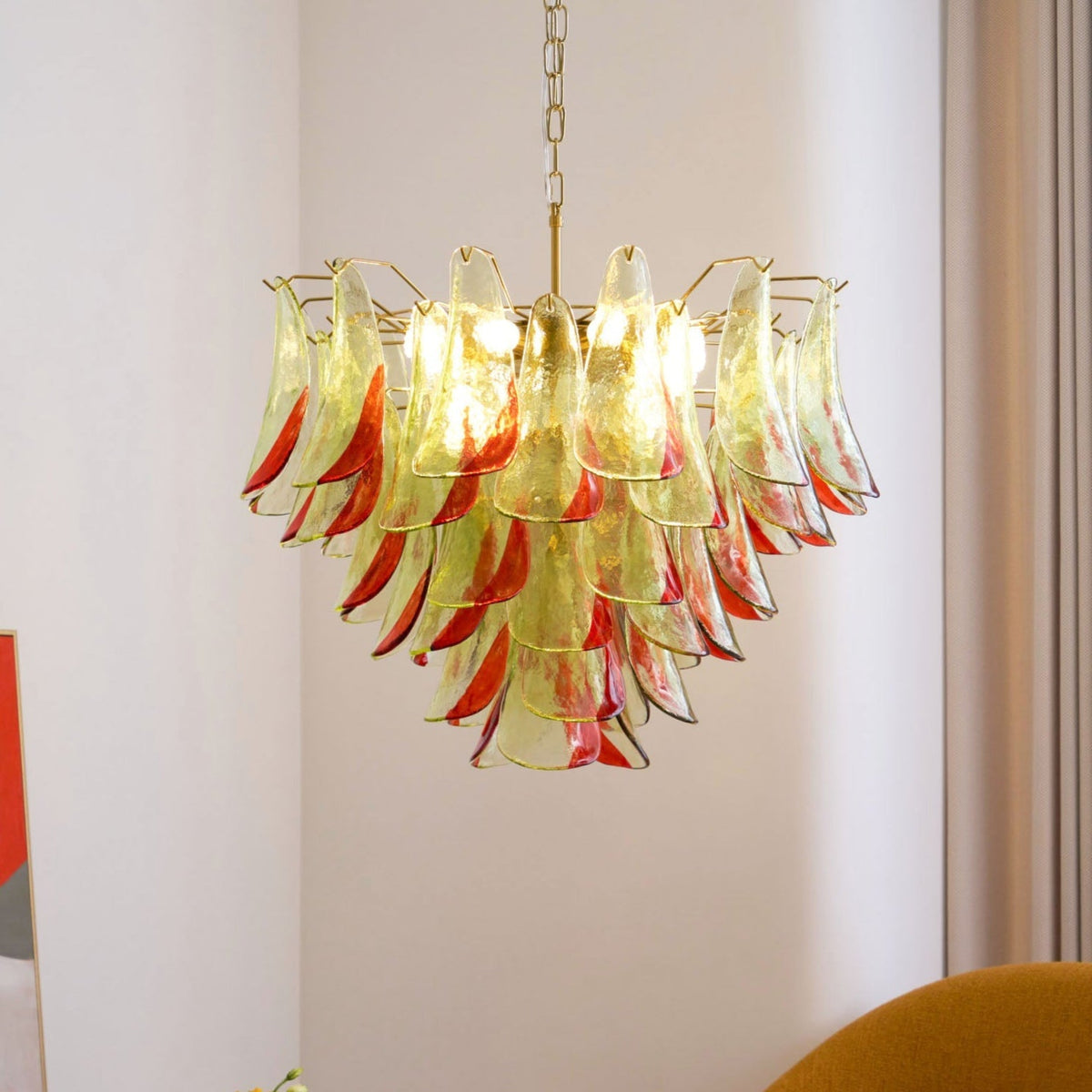 Celoraria Kroonluchter Murano-glas Bloemblaadjes Elegante