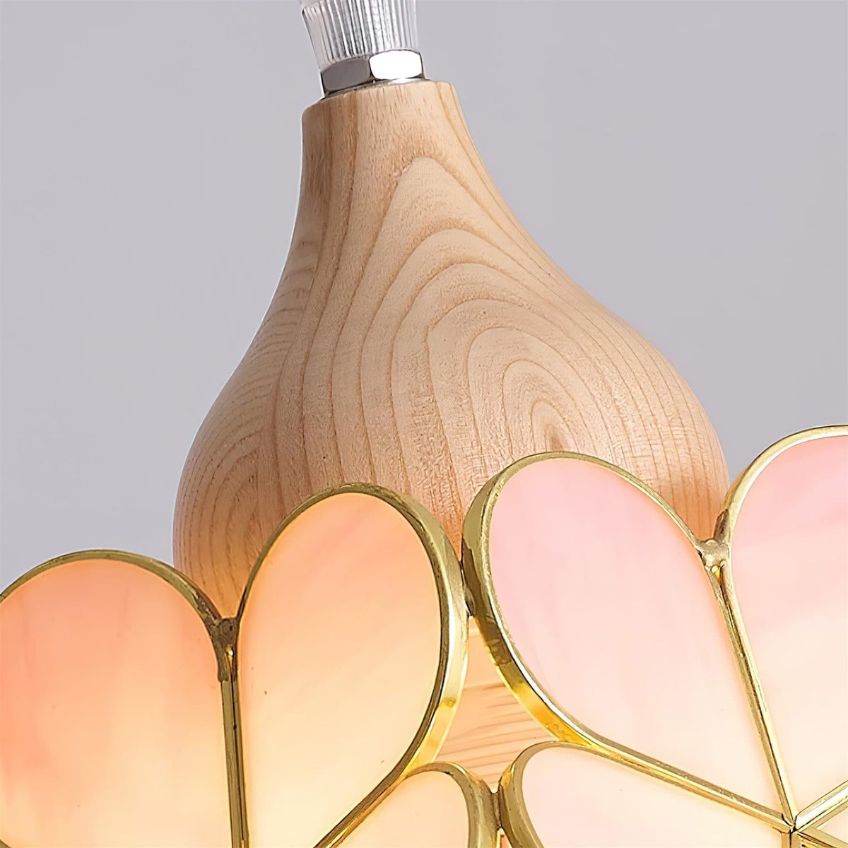 Velina hanglamp met roze bloemblaadjes