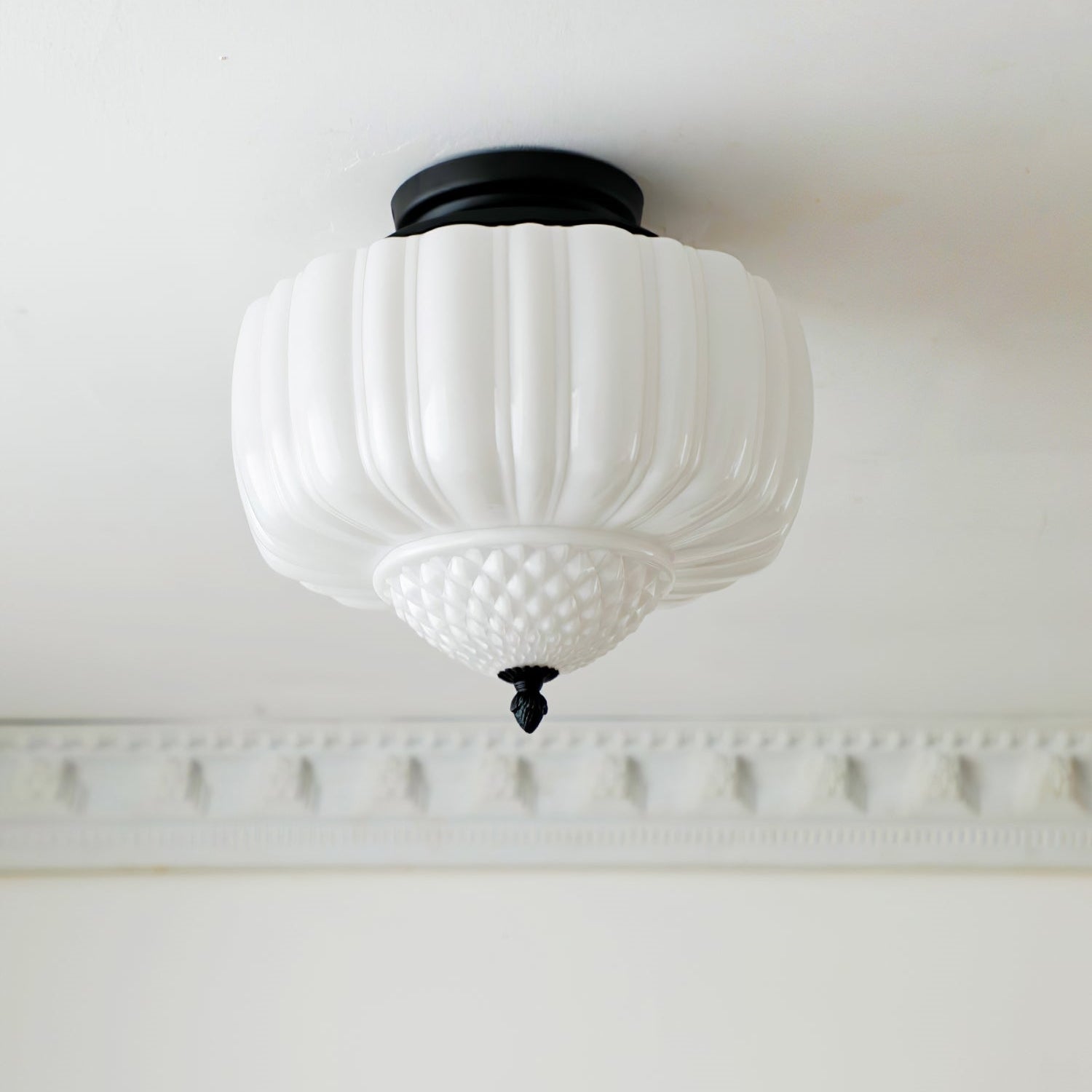 Nielsen Moderne Inbouwmontage Plafondlamp Metaal Glas Slaapkamer