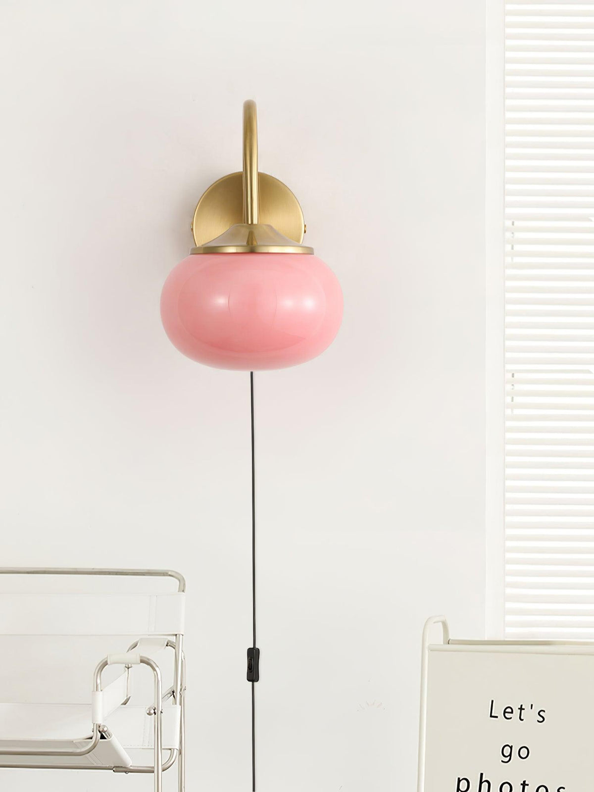 Kevely Premium Noordse kunst wandlamp met stekker van glas
