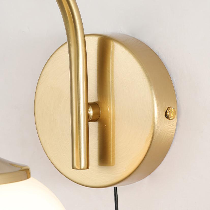 Kevely Premium Noordse kunst wandlamp met stekker van glas