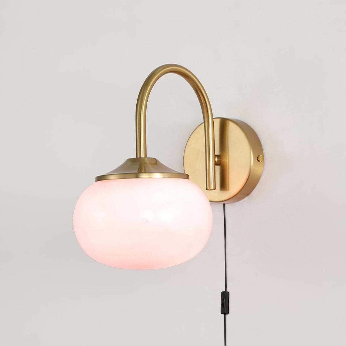 Kevely Premium Noordse kunst wandlamp met stekker van glas