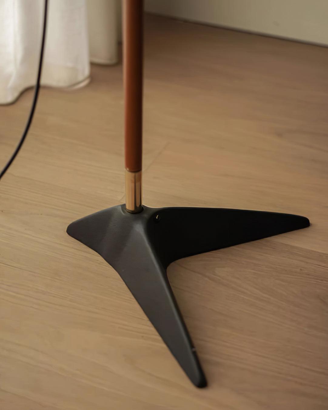 Ervenil Mid Century vloerlamp van glas van en Esenhout