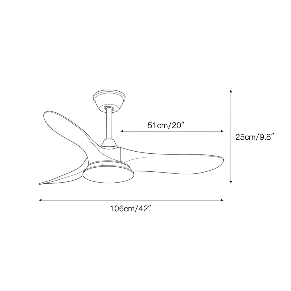 Liorueria plafondventilator met verlichting