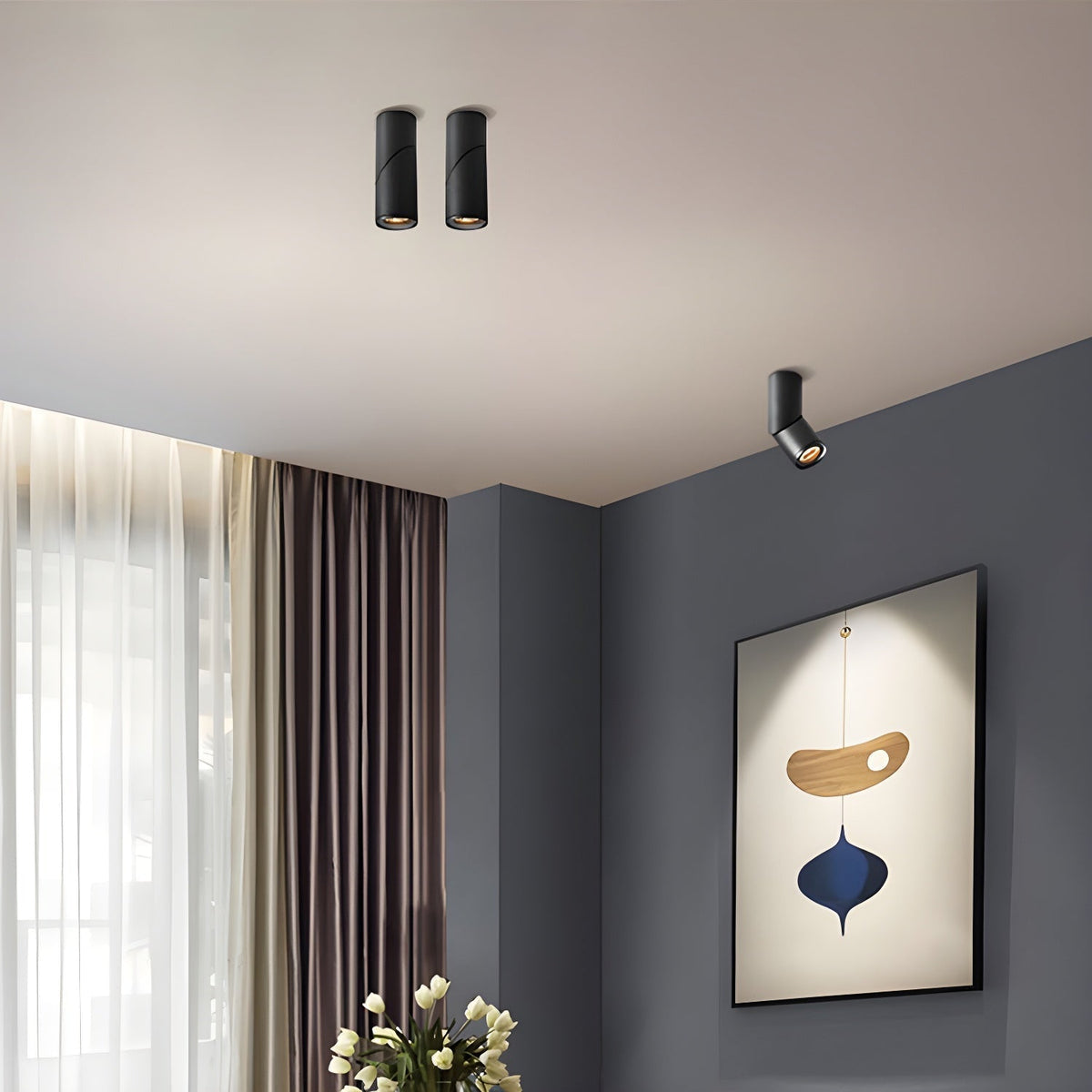 Ivinir moderne minimalistische plafondlamp met draaibare oppervlakte