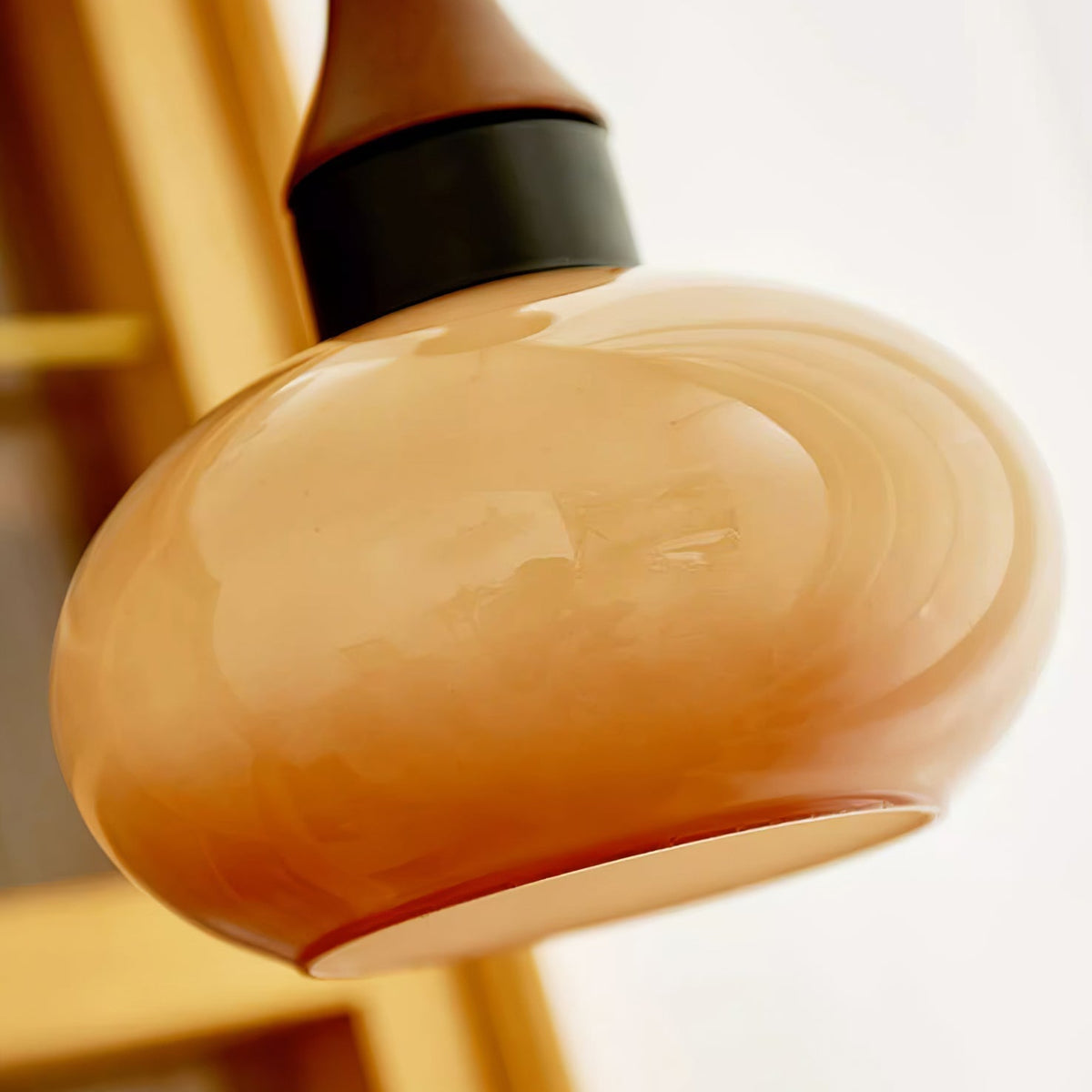 Chara hanglamp met stekker in bruin