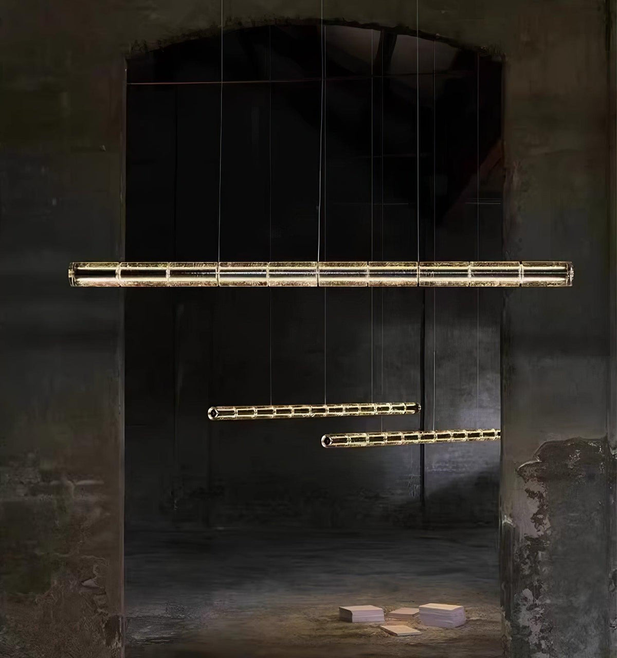 Karoa lineaire hanglamp met matglas