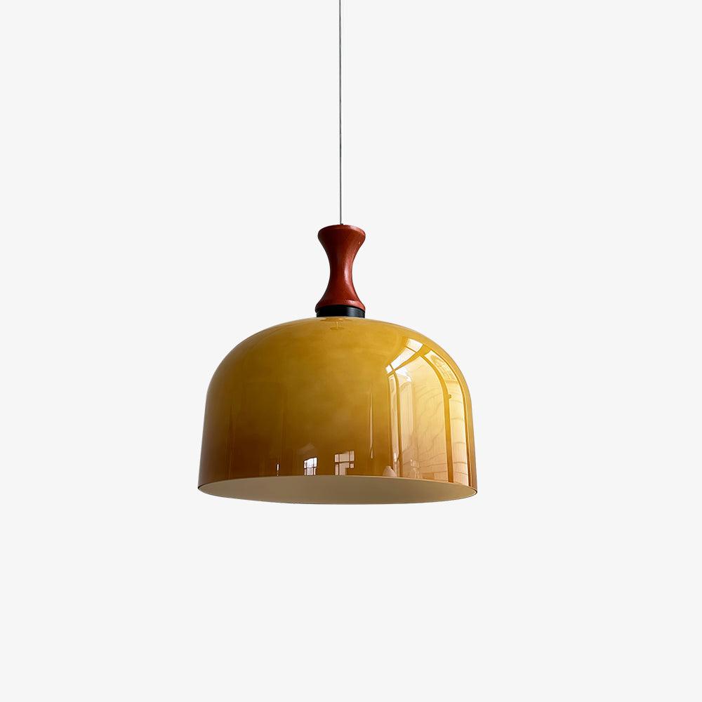 Lioraer Retro hanglamp met bruin glas
