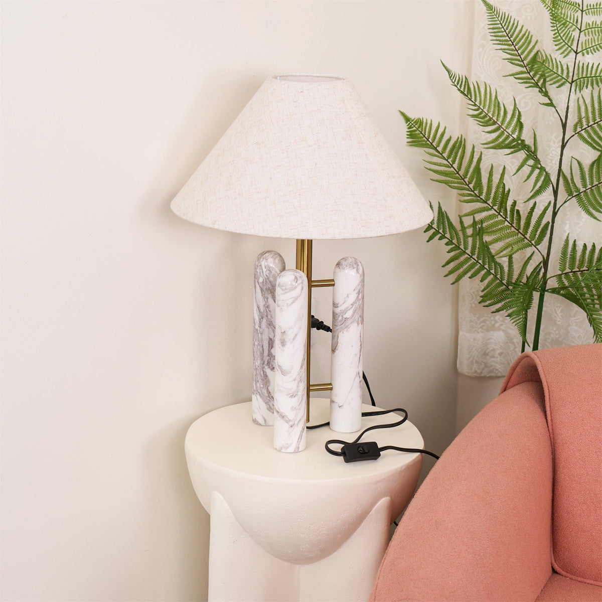 Trio marmeren moderne tafellamp