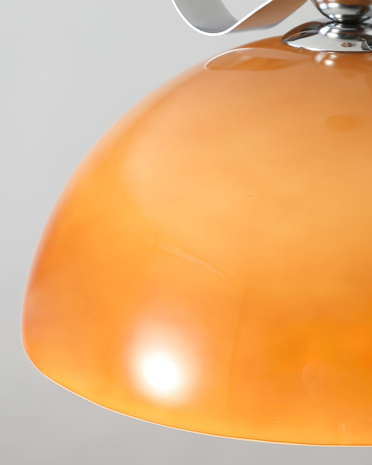 Celirina hanglamp glazen koepel amber voor eetkamer