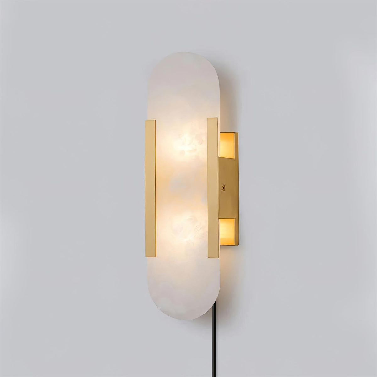 Bano Oblong albasten wandlamp met stekker