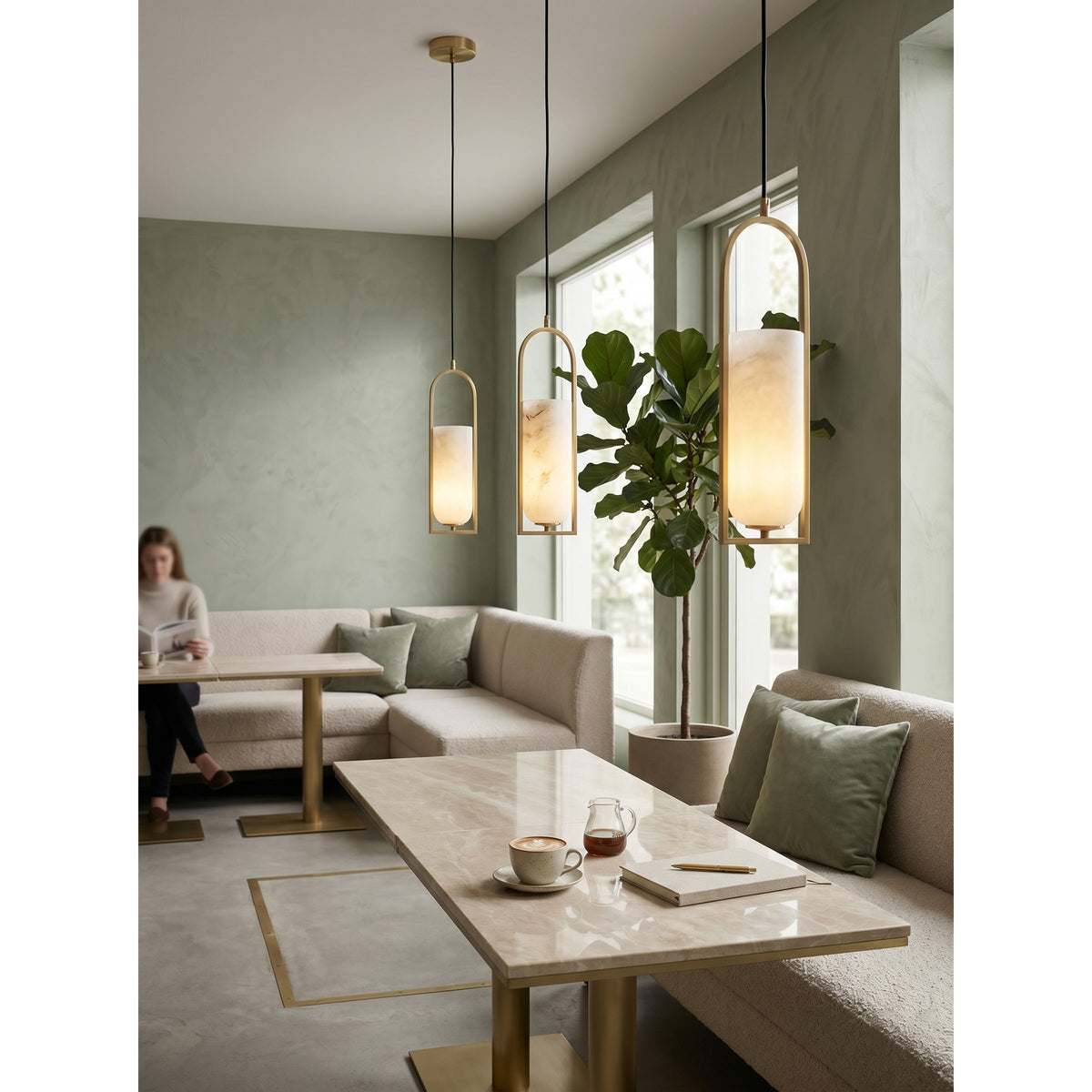 Svala Arch hanglamp met albast
