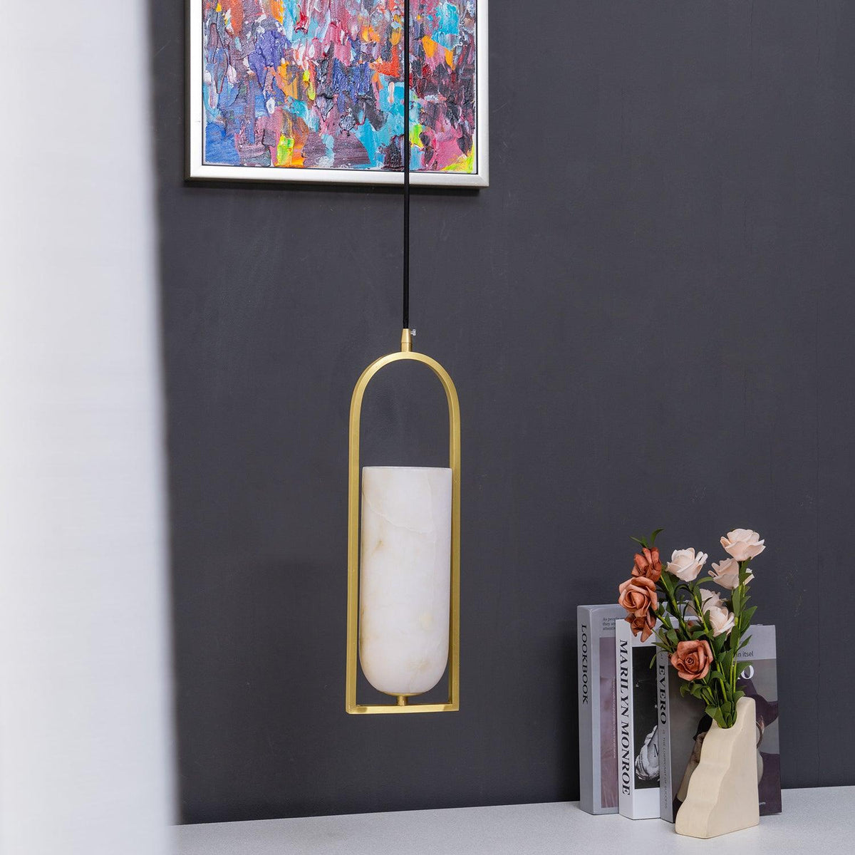 Svala Arch hanglamp met albast