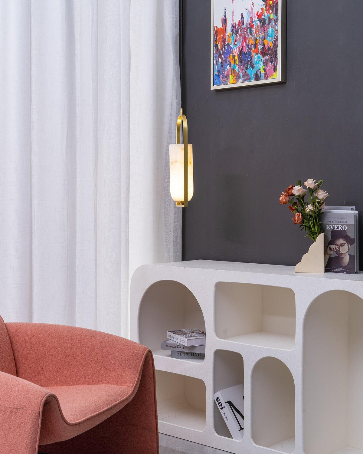 Svala Arch hanglamp met albast