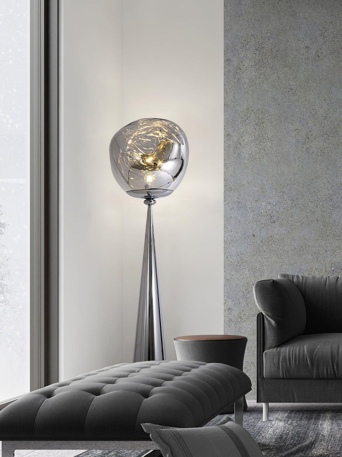 Ovexin Grijs eigentijdse vloerlamp