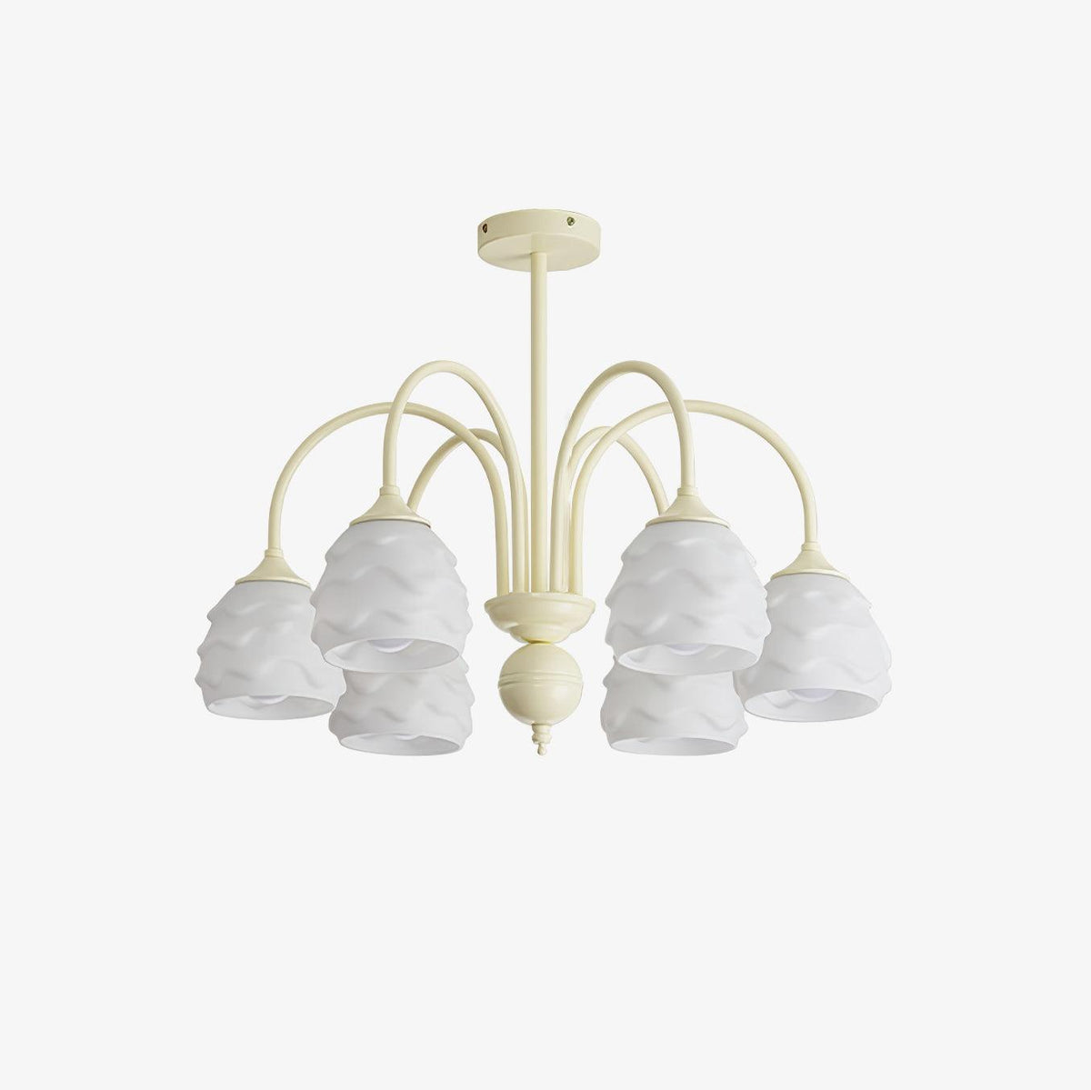 Veluissa Kroonluchter Melting Ice Cream Romig glas