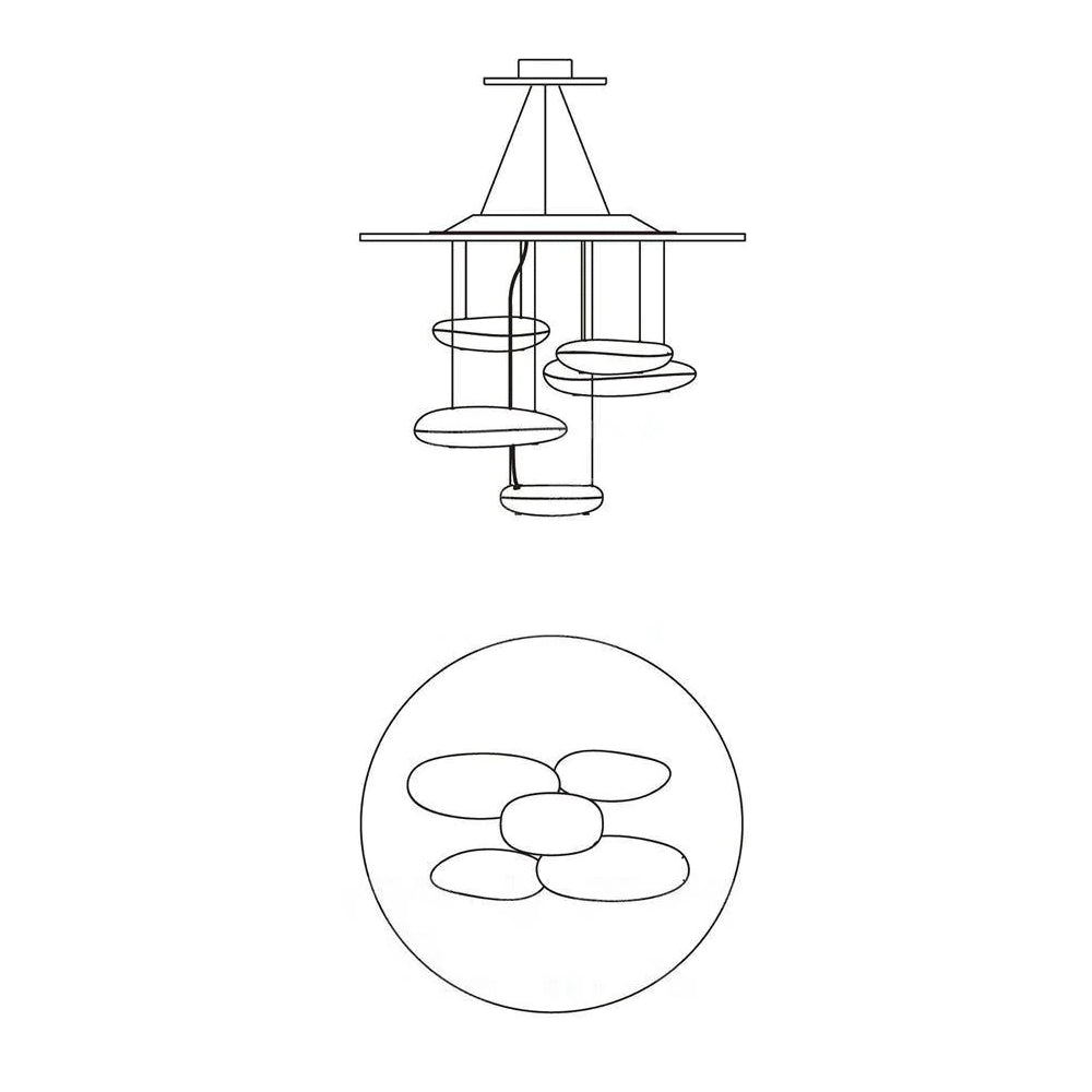 Feririan plafondlamp aluminium kiezels