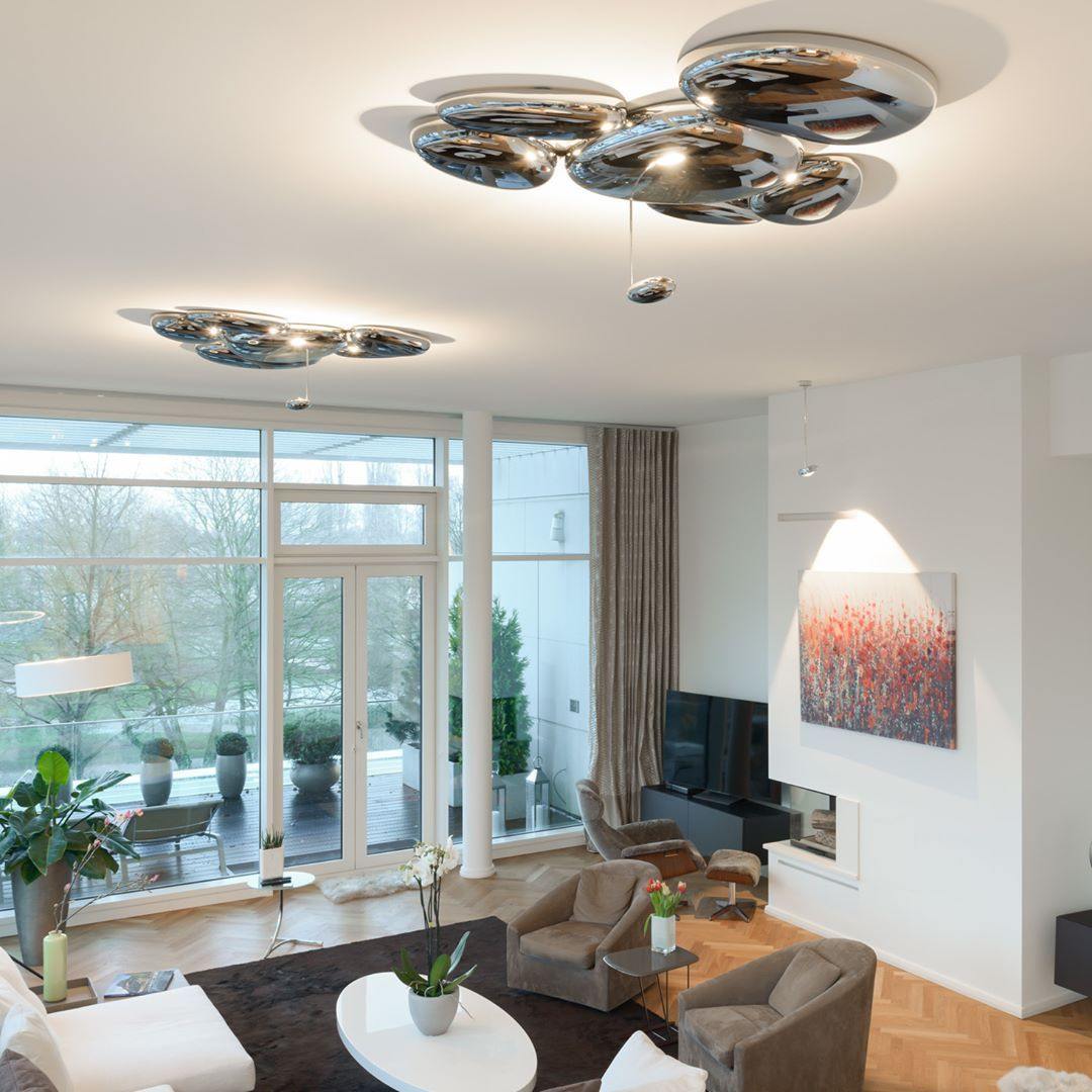Feririan plafondlamp aluminium kiezels