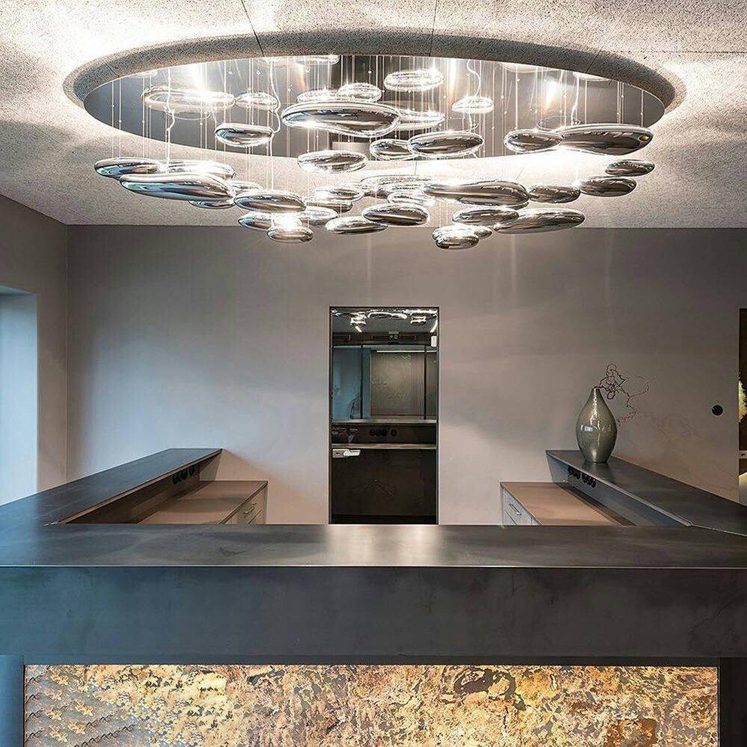 Feririan plafondlamp aluminium kiezels