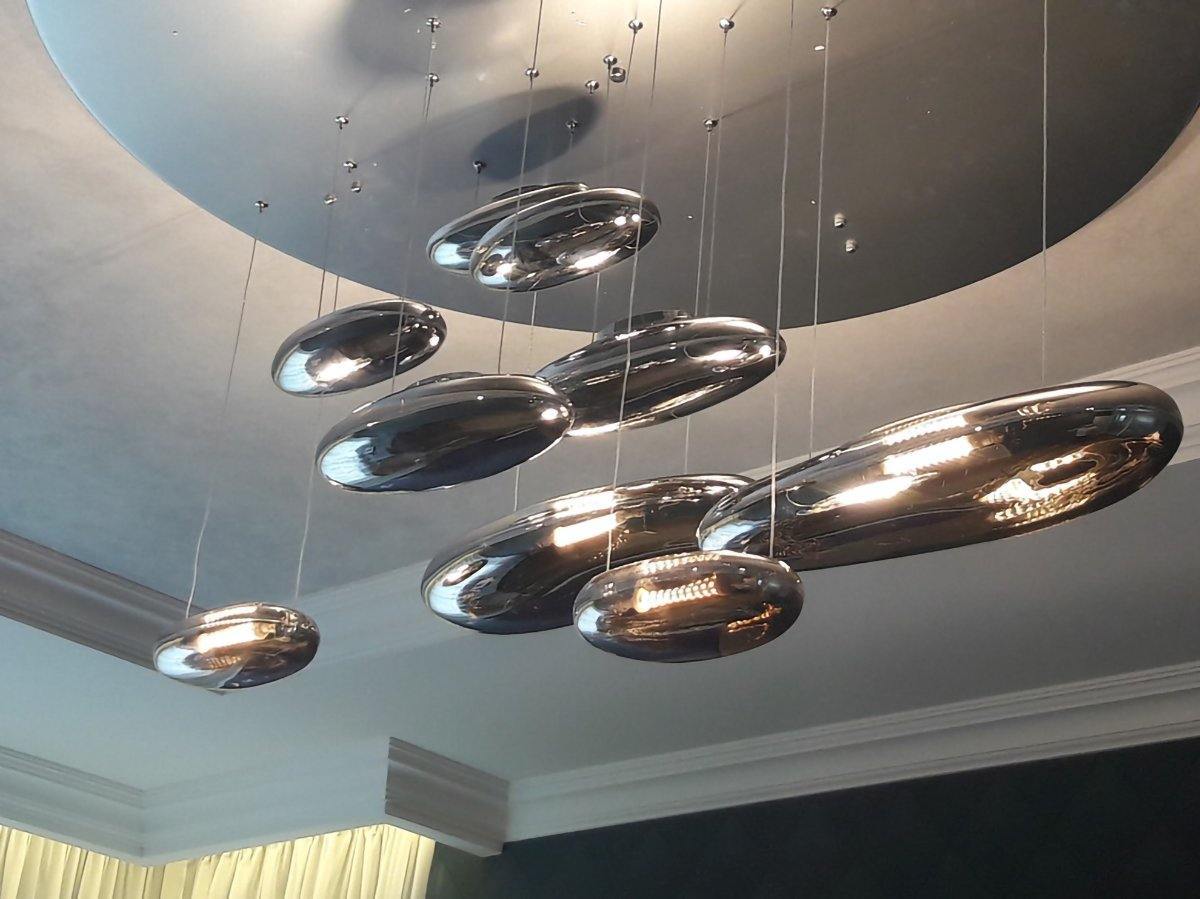 Feririan plafondlamp aluminium kiezels