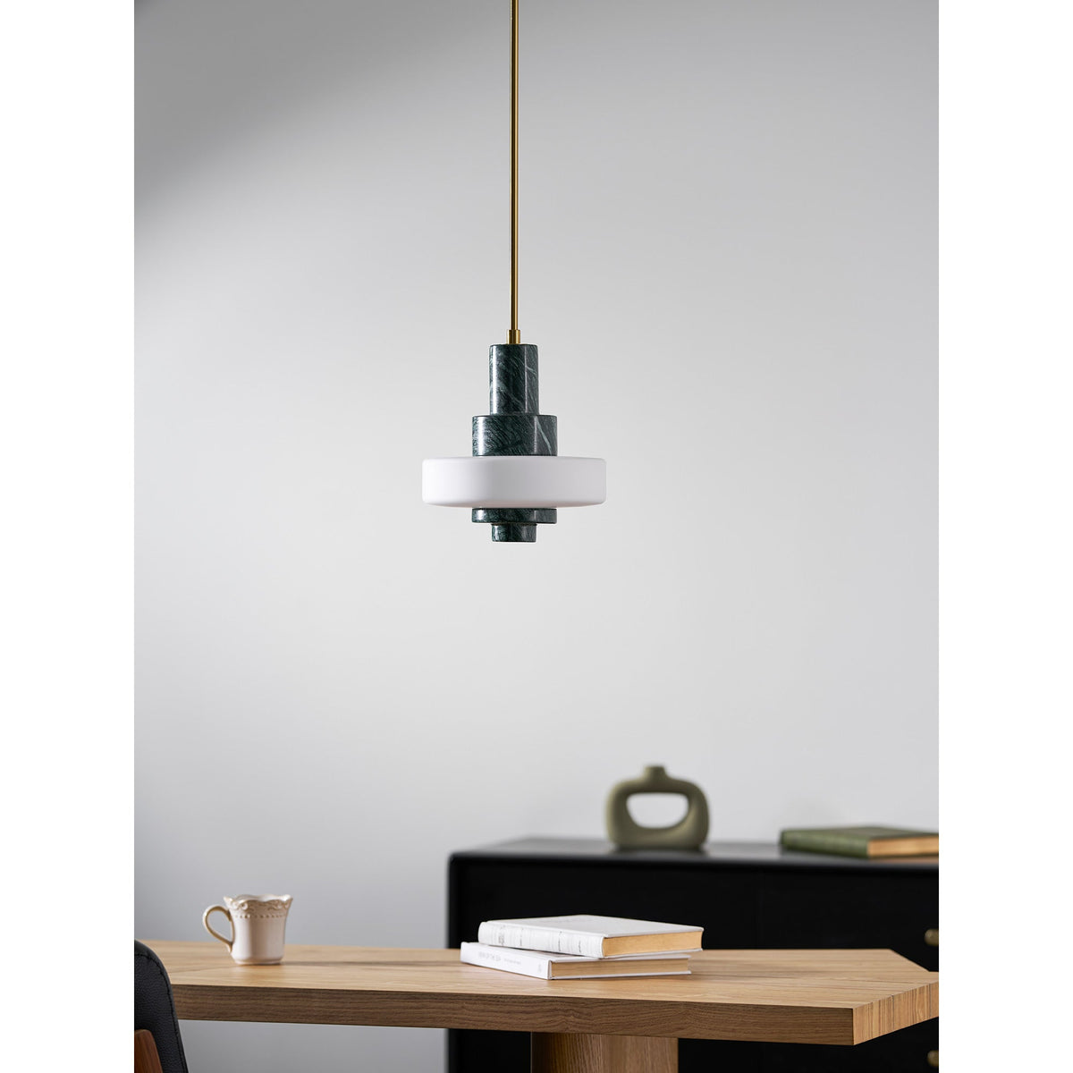 Mercury hanglamp met groen marmer
