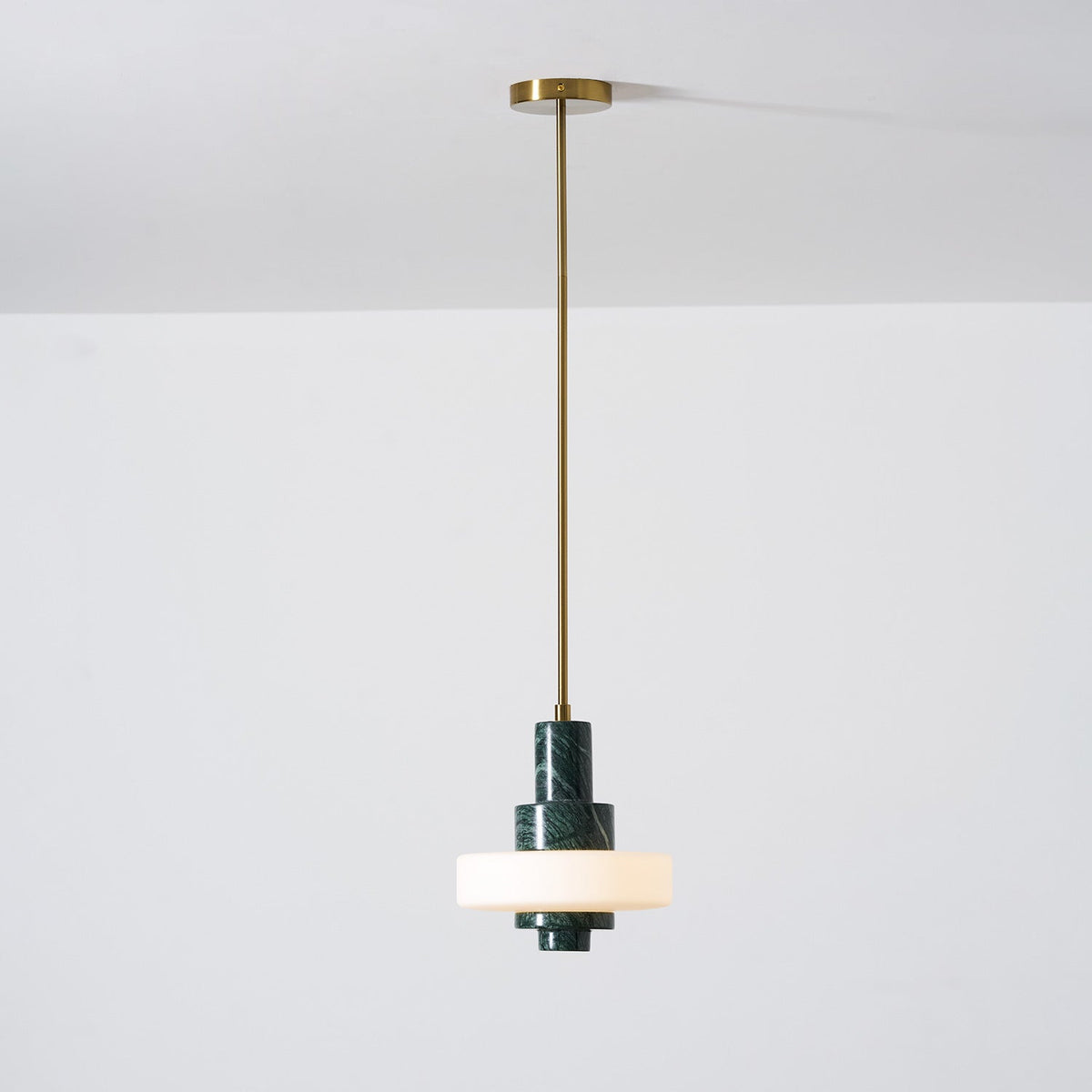 Mercury hanglamp met groen marmer
