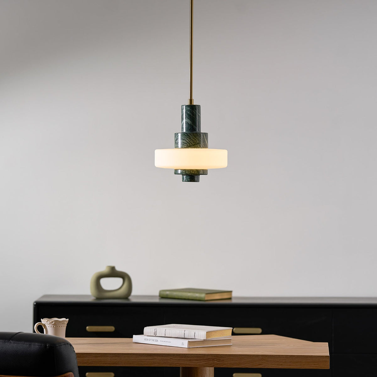 Mercury hanglamp met groen marmer