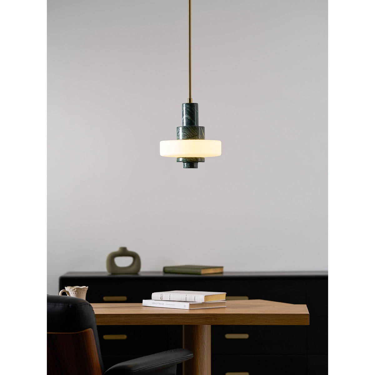 Mercury hanglamp met groen marmer