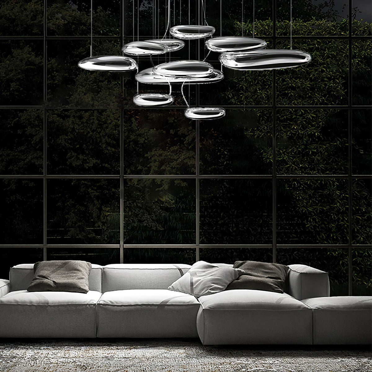 Feririan plafondlamp aluminium kiezels