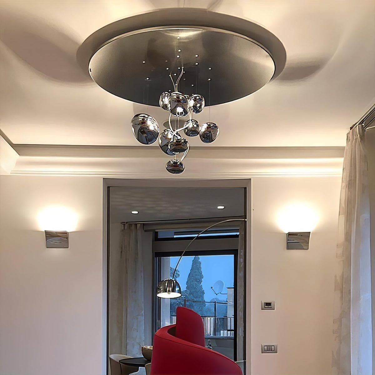 Feririan plafondlamp aluminium kiezels
