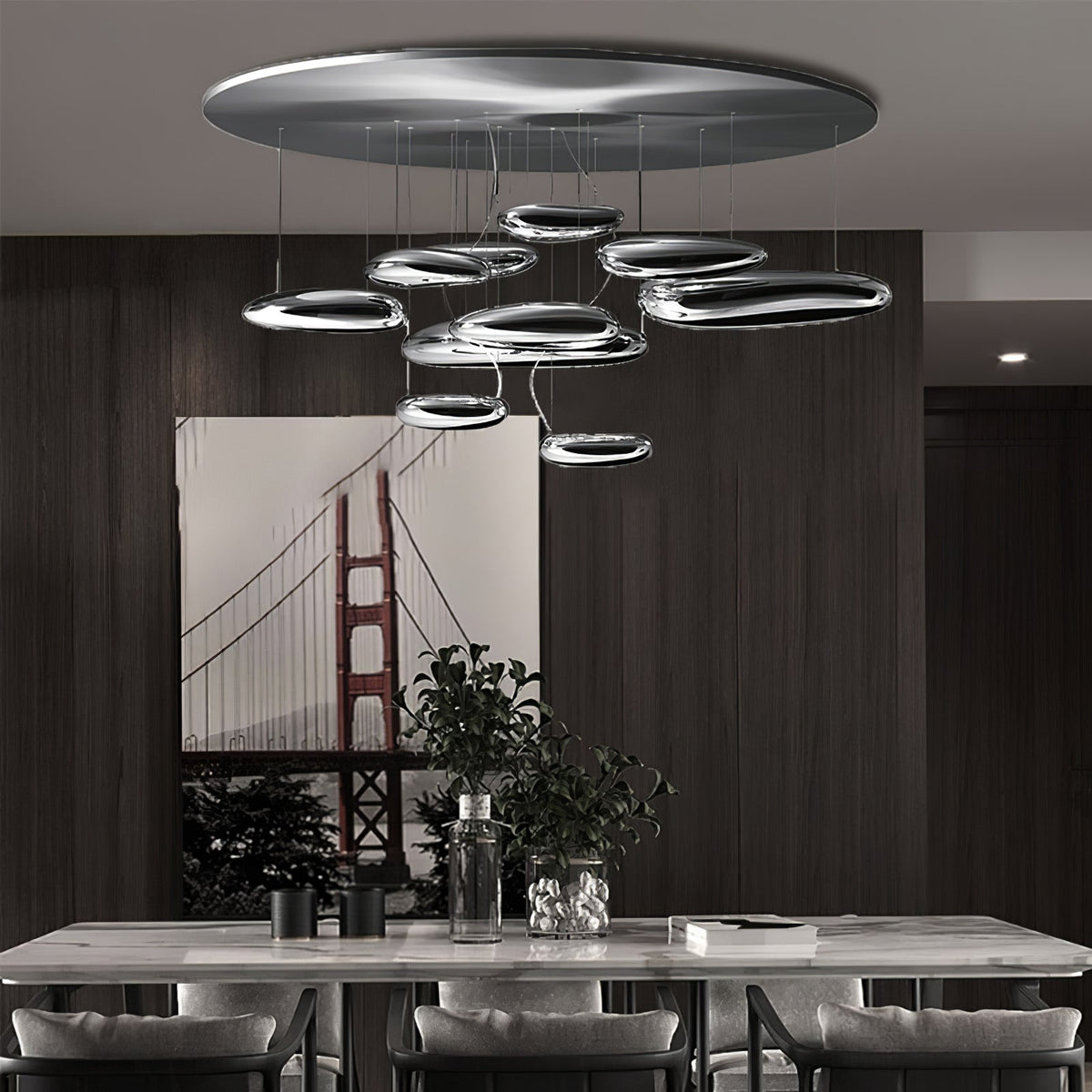 Feririan plafondlamp aluminium kiezels