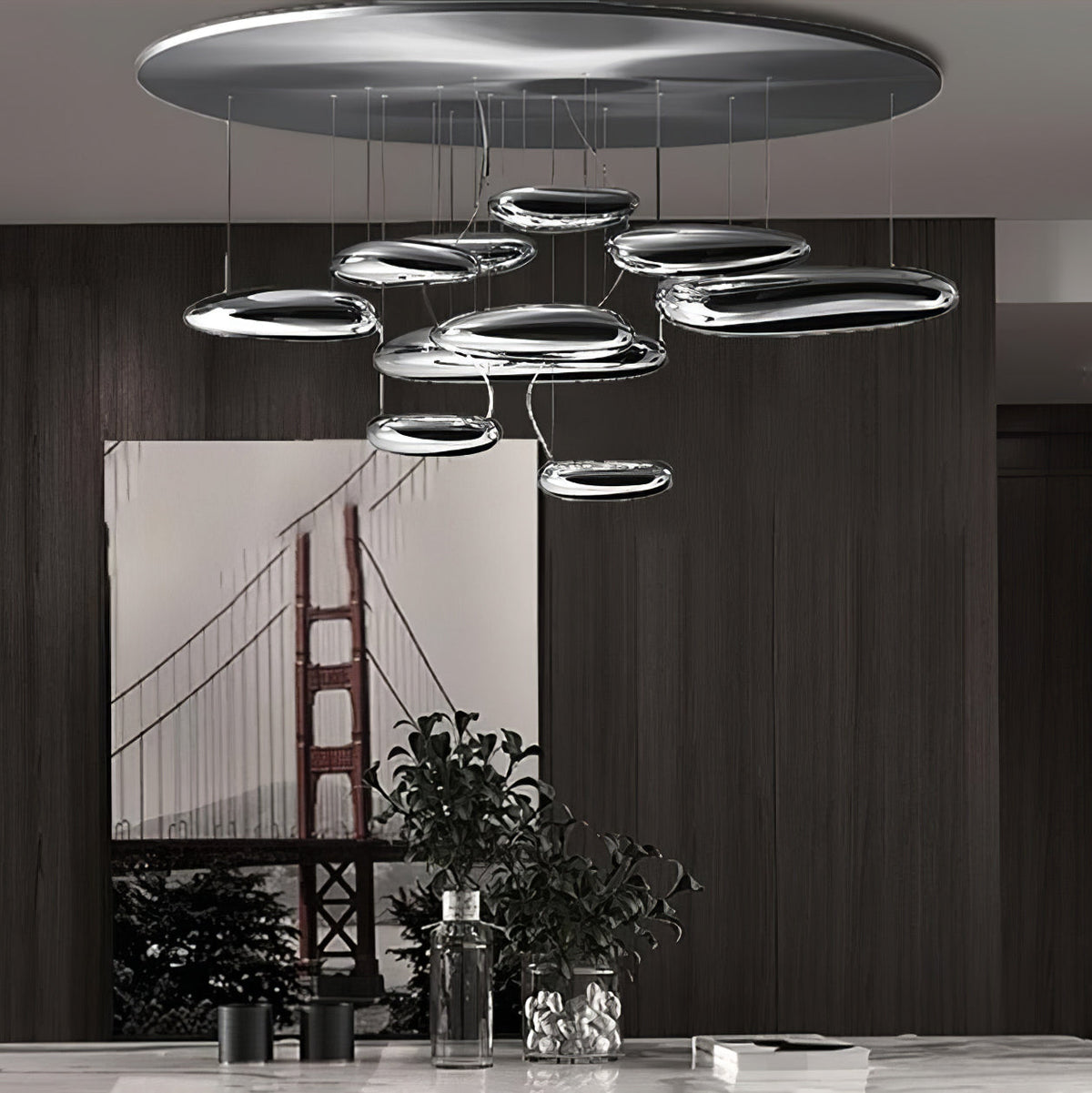 Feririan plafondlamp aluminium kiezels