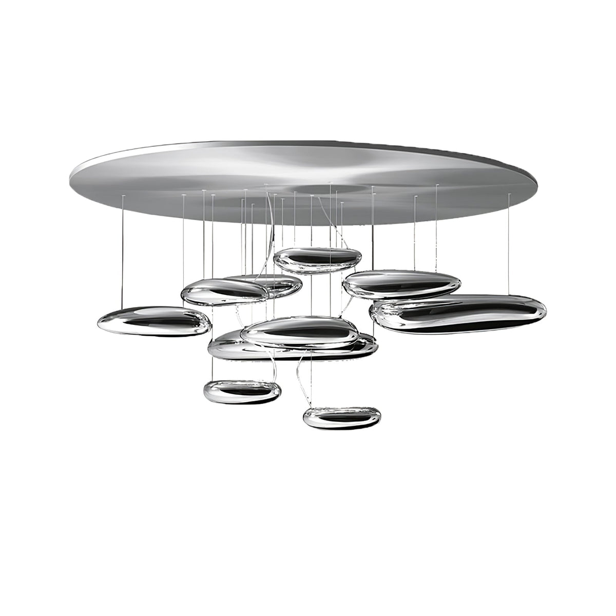 Feririan plafondlamp aluminium kiezels