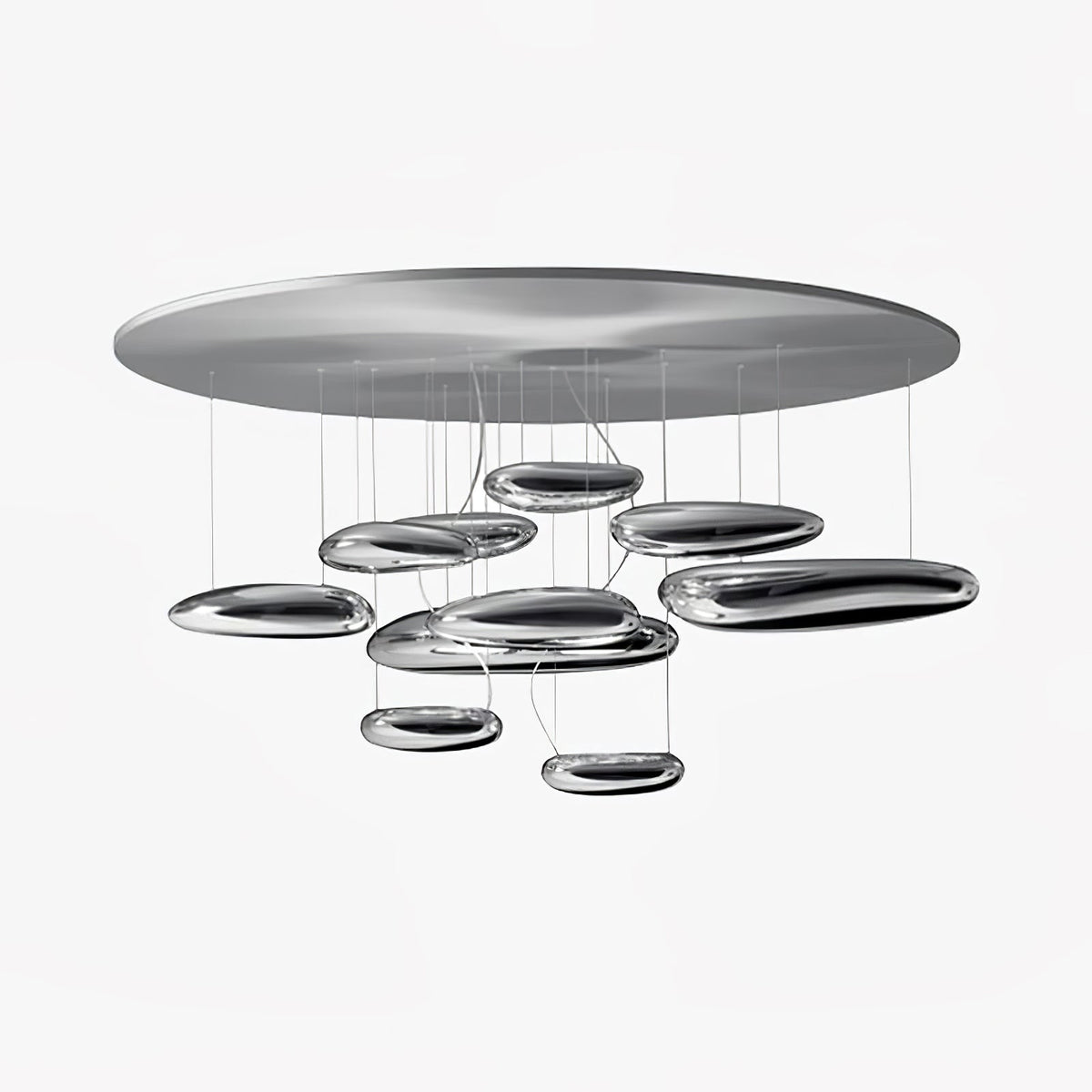 Feririan plafondlamp aluminium kiezels