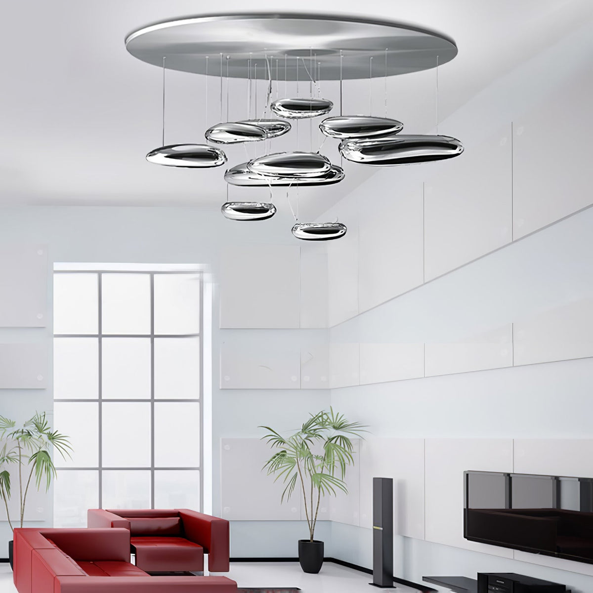 Feririan plafondlamp aluminium kiezels