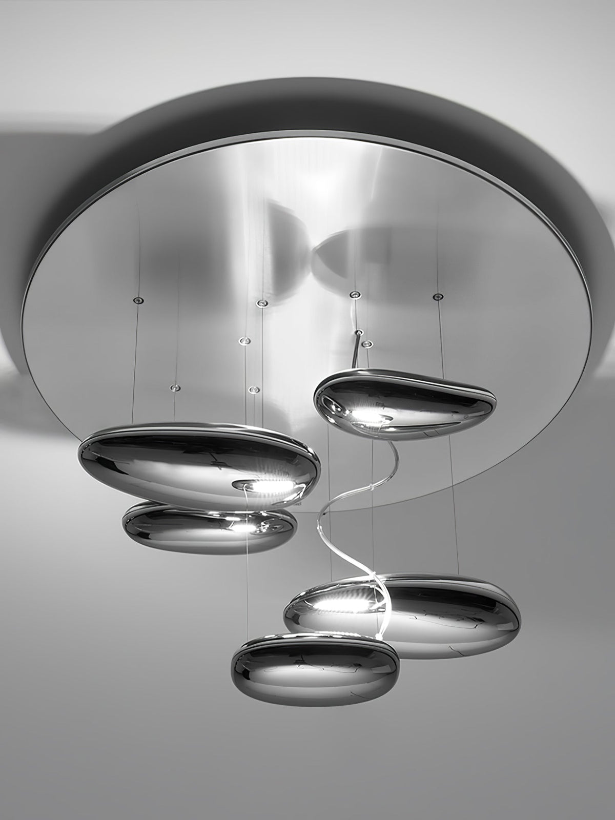 Feririan plafondlamp aluminium kiezels