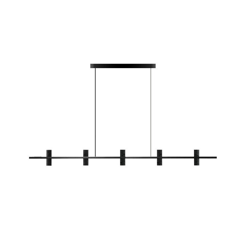 Nernis hanglamp Parallel Zwart travertin Minimalistisch Lineair