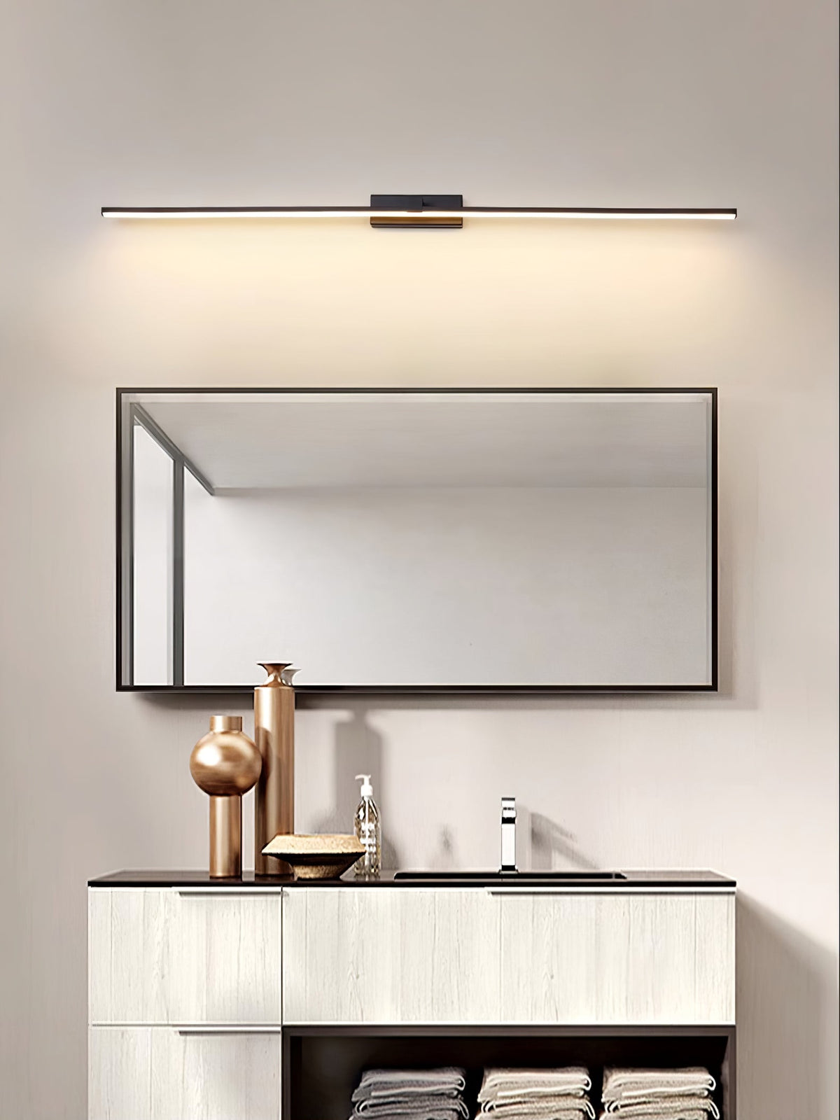 Yume Lineair modern Minimalistisch Spiegel Wandlamp