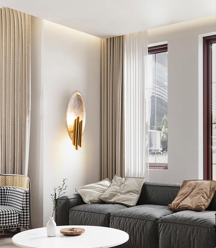 Aurerielle wandlamp Goud Zwart Minimalistisch